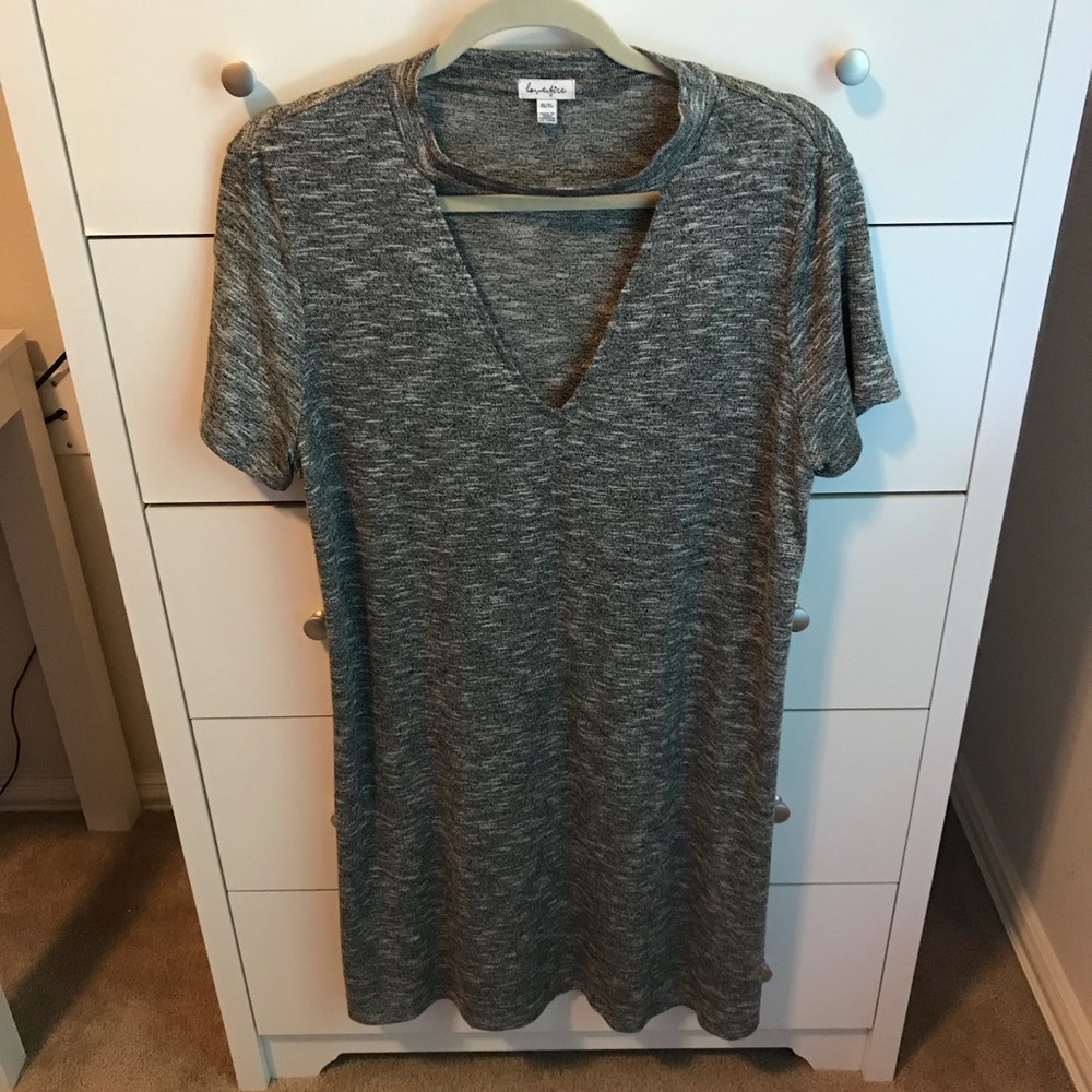 Love Fire Gray T-shirt dress, Size XL -EUC